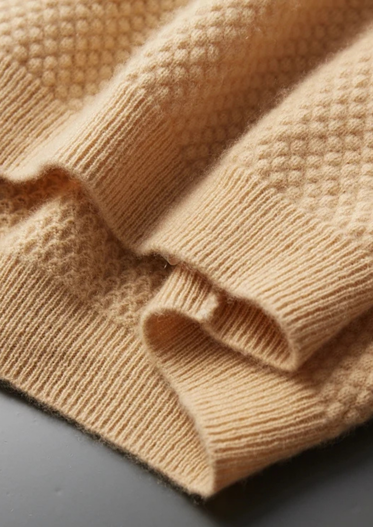 PREMIUM CASHMERE TWO-TONE POLO