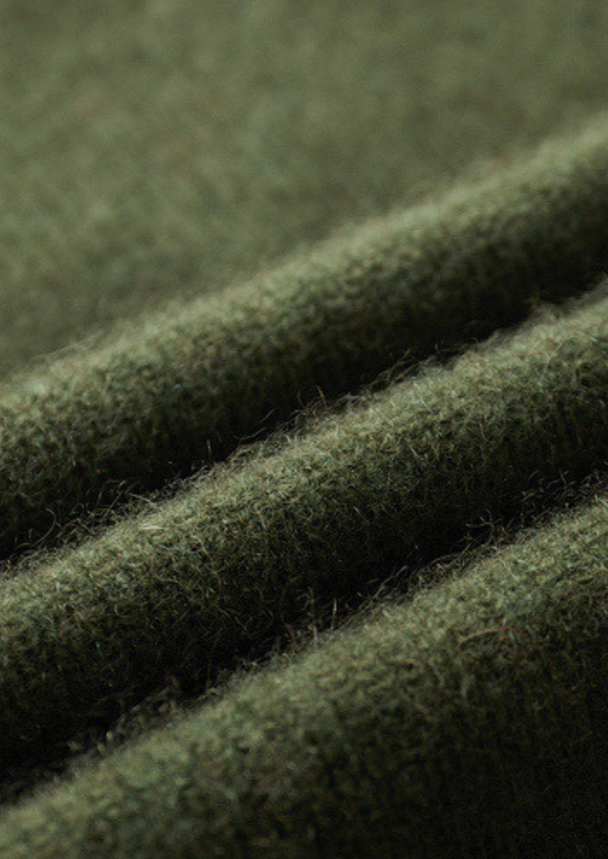 Pure Cashmere Olive Ribbed Half Zip