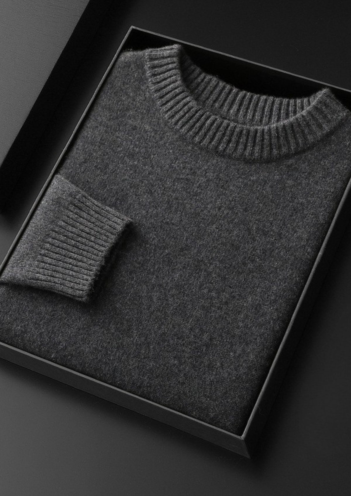 Pure Cashmere Dark Gray Essential Crewneck