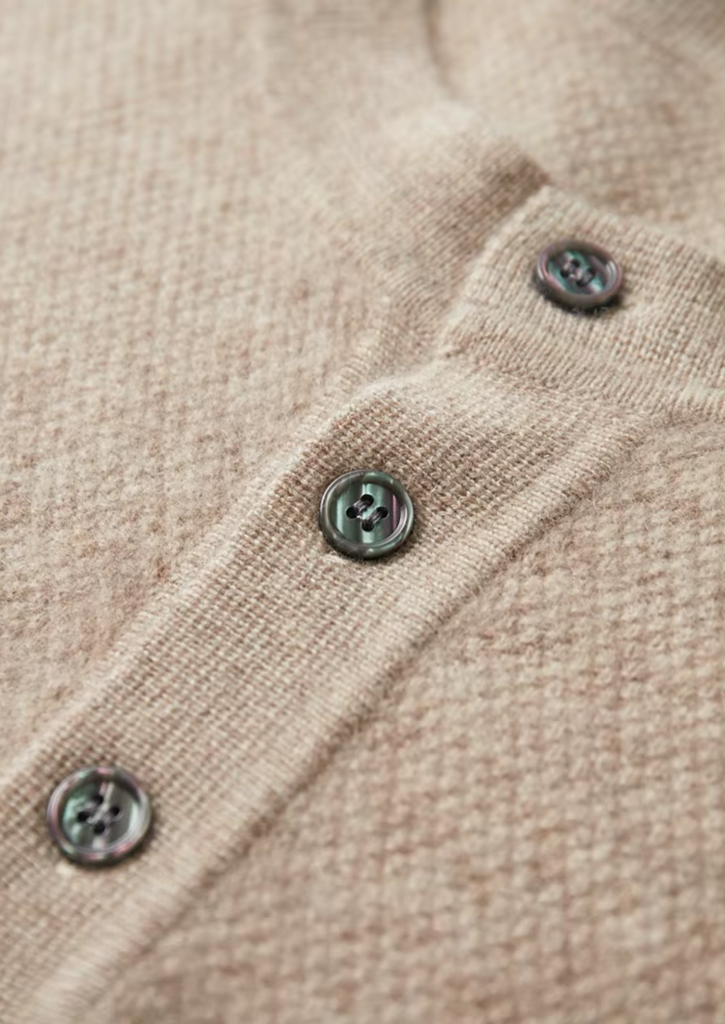 Premium Cashmere Classic Henley Sweater