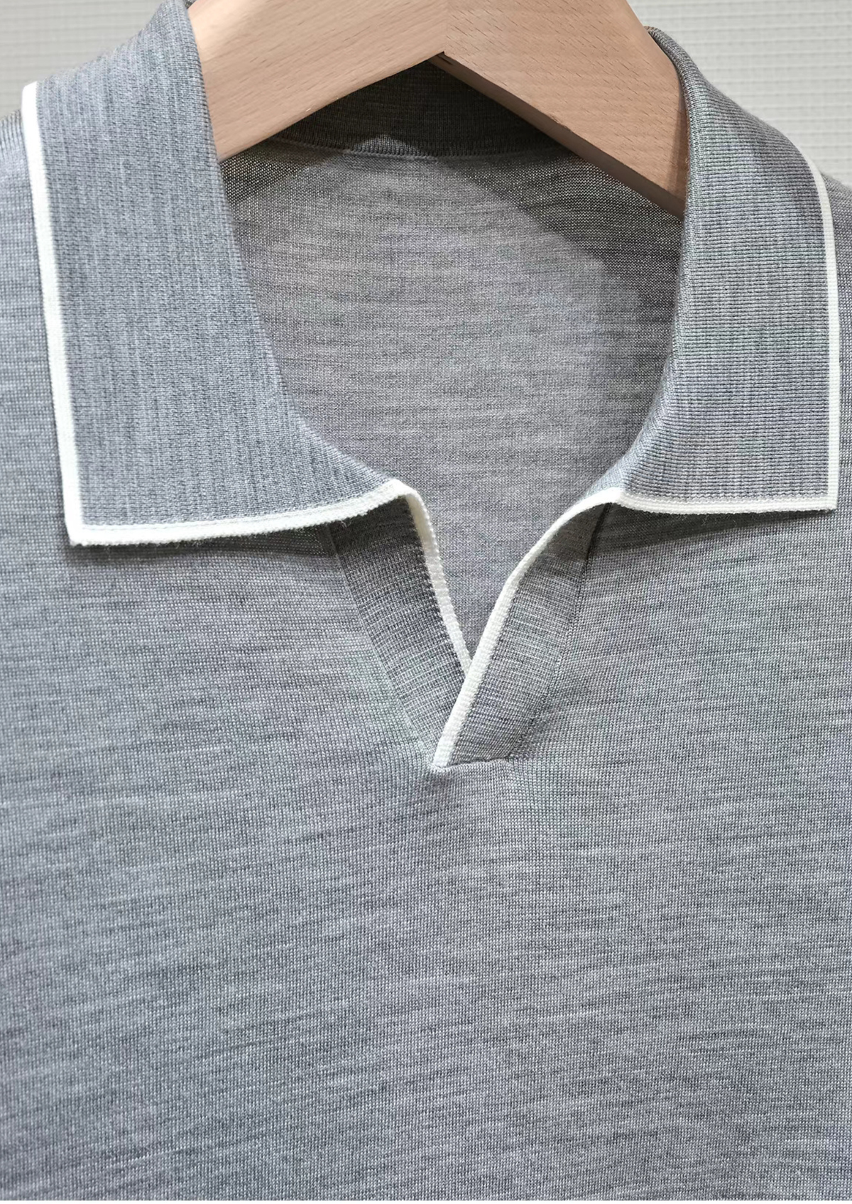 Ellis Light Gray Lightweight Polo Shirt